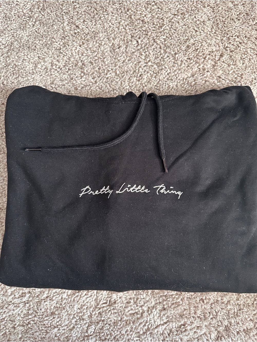 PrettyLittleThing women’s black hoodie SM - Picture 2 of 3